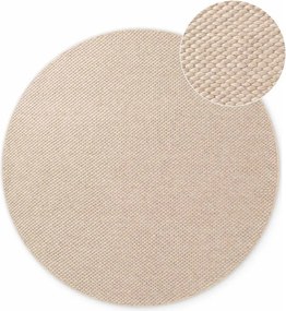 Béžový ručne tkaný vlnený okrúhly koberec ø 160 cm Lyon Beans – Elle Decoration