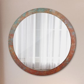 Okrúhle zrkadlo s potlačou Hrdzavý kov fi 100 cm