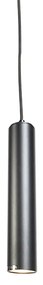 Dizajnové závesné svietidlo čierne vrátane WiFi GU10 svetelného zdroja - Tuba Small