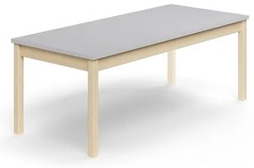 Stôl DECIBEL, 1600x700x590 mm, akustický HPL, breza/šedá