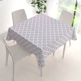 Biante Bavlnený štvorcový obrus Sandra SA-188 Sivé Maroko 130x130 cm