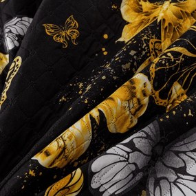 Přehoz na postel GOLD BUTTERFLY černý Rozmer: 170 x 210 cm