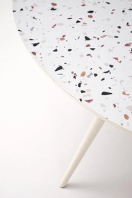 Jedálenský stôl Aramis 120 cm terrazzo biely