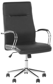 Kancelárska stolička z umelej kože čierna OSCAR Beliani