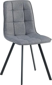 Jedálenský set 6x stolička + stôl Catini LANDON sivá/tm. sivá