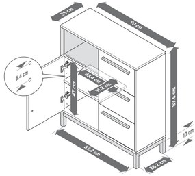 Skrinka do kúpeľne »Eklund«, biela