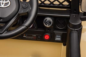 LEAN CARS Elektrické autíčko Toyota FJ 4x4, khaki