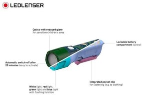Ledlenser KIDBEAM4 DINO - LED stmievateľná detská baterka LED/2xAAA IP44 zelená