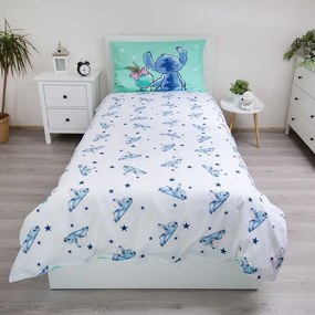 Bavlnené detské obliečky na jednolôžko v mentolovej farbe 140x200 cm Lilo &amp; Stitch "Buddies" – Jerry Fabrics