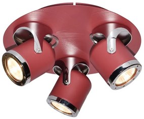 Rabalux APRIL prisadené stropné bodové svietidlo max. 3x5W | GU10 | IP20 - červená