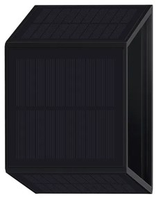 LED Solárne nástenné svietidlo WINGS LED/2W/1200 mAh 3,7V 3000K IP54 čierna