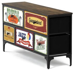 Autronic BONTEC Komoda 103x30x56cm, mdf, viacfarebná, AUK-W2103 BK Farba: Viacfarebná