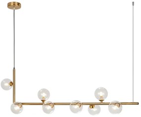 Toolight - Závesná kovová lampa 8xG9, zlatá, OSW-03402