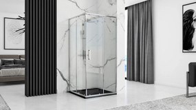 Rea Grand Black, sprchová vanička z minerálneho kameňa 100x80x3,5 cm, čierna matná, REA-K4593