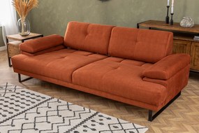 Praktická trojmiestna rozkladacia pohovka Mustang, 239 x 99 cm, oranžová