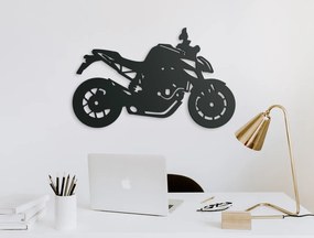 drevko Nálepka na stenu Športová motorka Rozmer obrazu: 37,5 x 65 cm, Farba dekorácie: Čierna