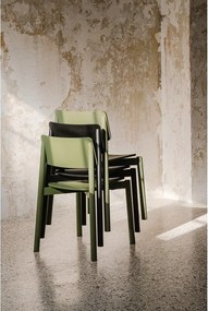 Zelená stohovateľná jedálenská stolička Wem – noo.ma