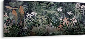 Obraz - Maľovaný vzor džungle (120x50 cm)
