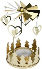 Home Styling Collection Anjelské zvonenie na čajovú sviečku, zlatý, 13 cm Vzor: Dom