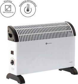 Konvektorový ohrievač 2000 W, 58 x 13,5 x 39 cm