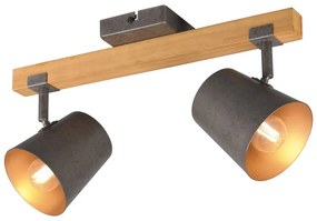 Bodové svietidlo v tmavo sivo-prírodnej farbe 14x42 cm Bell – Trio