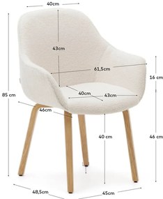 Biela jedálenská stolička Aleli – Kave Home