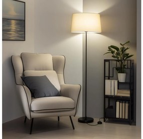 Brilagi - LED stojacia lampa CERIA 1xE27/40W/230V pr. 45 cm béžová/čierna