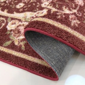 DY Červený koberec s kvetinovým vzorom Casablanca 06 Rozmer: 80x150 cm