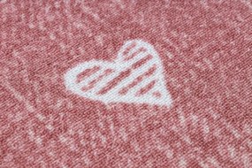 Koberec HEARTS Jeans - ružový
