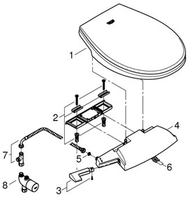 GROHE 39648SH0 - Manuálne bidetové sedátko BAU CERAMIC dlhotrvajúce biele