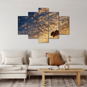 Obraz - Palmy medzi mrakmi (150x105 cm)