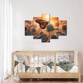 Obraz – Motýľ v zapadajúcom slnku (150x105 cm)