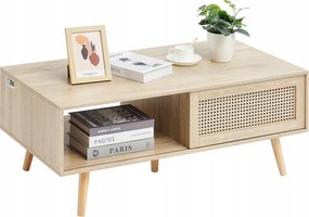 Konferenčný stolík Vevor obdĺžnikový 55 x 41,5 x 41,5 cm, odtiene béžovej farby