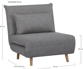 Sivé kreslo Marlow – House Nordic