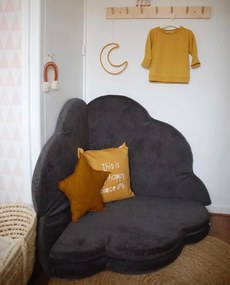 Detská variabilná podložka na hranie flower grafitová 160 cm