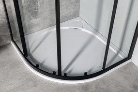 Gelco Gelco, SIGMA SIMPLY BLACK štvrťkruhová sprchová zástena 900x900mm, R550, číre sklo, GS5590B