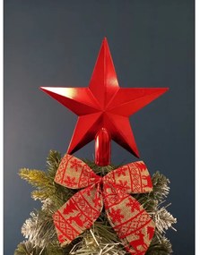 Bestent Špic na vianočný stromček Hviezda 20cm RED