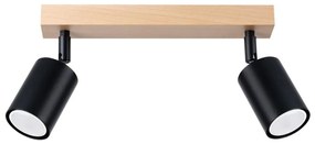 Sollux SL.1291 - Bodové svietidlo VERDO 2xGU10/10W/230V čierna