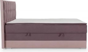 Posteľ Boxspring Damasia 200 x 180, sivá / modrá (DMS 09)