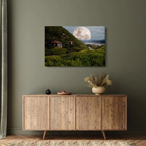 Obraz krajiny s mesiacom (90x60 cm)