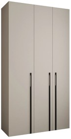 Šatníková skriňa 130 cm Carmela 50-3 (kašmír + čierna). Akcia -19%. Vlastná spoľahlivá doprava až k Vám domov. 1126779