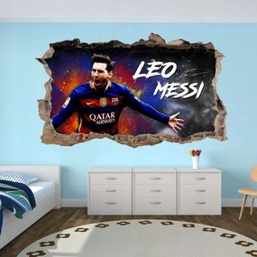 Nálepka na stenu 3D Lionel Messi 47x77 cm