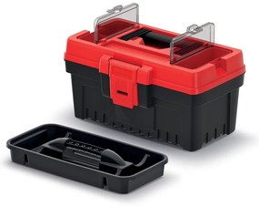 Kufor na náradie 26,9 × 17,7 × 15,5 cm, organizéry, červená