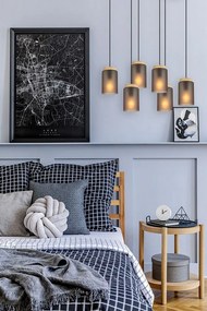 Toolight Toolight, závesné svietidlo 6xE27, APP1813-6CP, šedá-čierna, OSW-00663