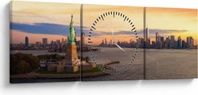Obraz - New York city (s hodinami) (90x30 cm)