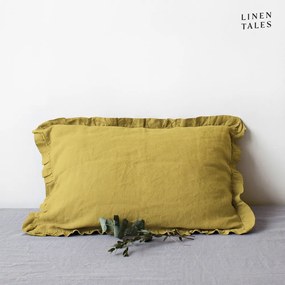 Ľanová obliečka na vankúš 40x60 cm Lemon Curry – Linen Tales