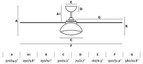 Stropný ventilátor Faro Rodas 132 cm 33523