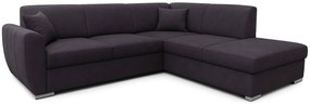 Rohová rozkladacia sedačka DOLORES LETTO P čierna