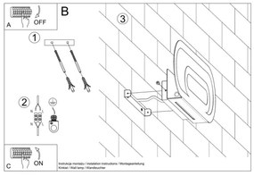 Sollux SL.0931 - Nástenné svietidlo SACCON 2xG9/40W/230V
