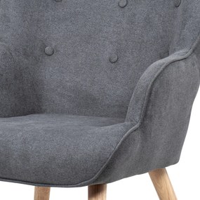 Kreslo s podnožkou GREY2, šedá